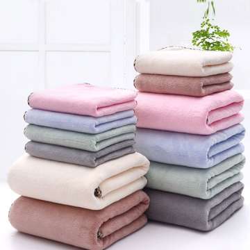 2Pcs Bath Towels Ultra Soft Bath Towel Set Coral Fleece Thick Daily Usage