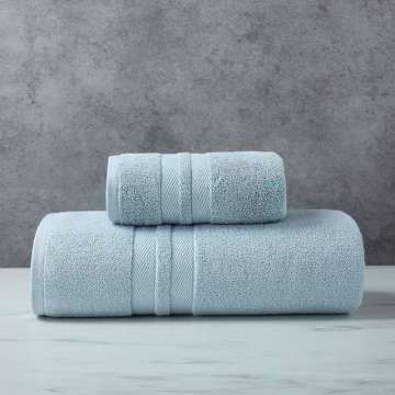 Factory wholesale premium soft linen luxury cotton bath towel set for bathroom