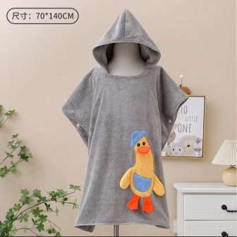 Ultral soft highly absorbent coral fleece baby poncho hooded towel